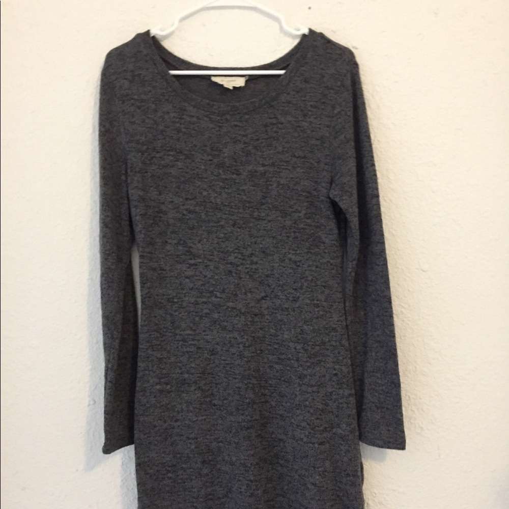 dark grey sweater dress